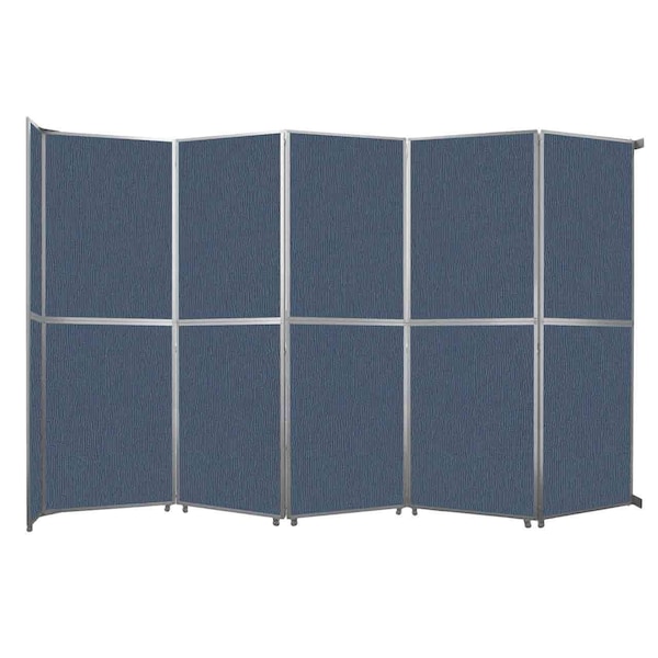 Operable Wall Folding Room Divider 19'6" x 12'3" Ocean Fabric